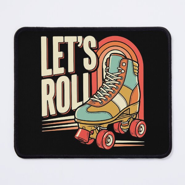 Item preview, Let's Roll -  70s Retro Roller Skate designed and sold by dudelinart.
