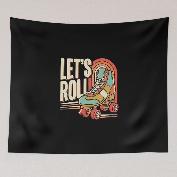 Item preview, Let's Roll -  70s Retro Roller Skate designed and sold by dudelinart.