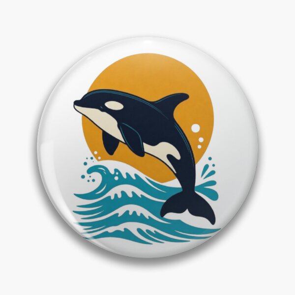 Item preview, Dolphin Jumping Waves – Vibrant Ocean Sunset Design designed and sold by Dogandesighn.