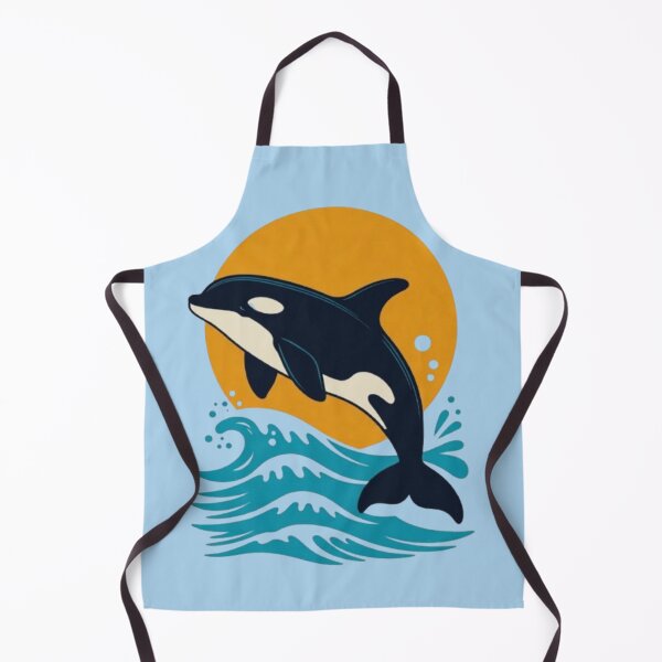 Item preview, Dolphin Jumping Waves – Vibrant Ocean Sunset Design designed and sold by Dogandesighn.