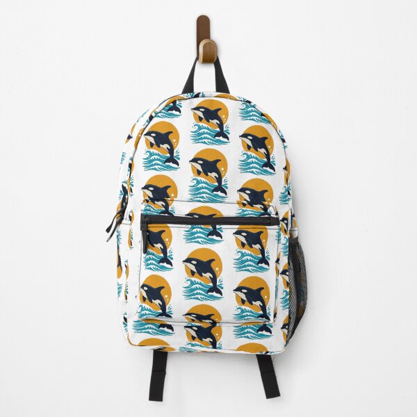 Item preview, Dolphin Jumping Waves – Vibrant Ocean Sunset Design designed and sold by Dogandesighn.