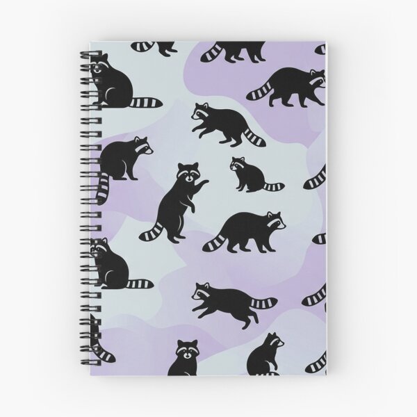 Item preview, Raccoon Pattern Purple and Mint Tiled Surface Print designed and sold by Owcomm.