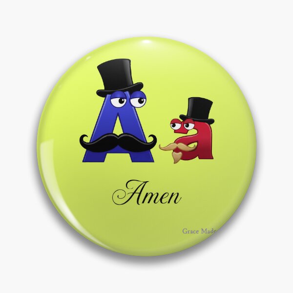 Item preview, A-men (Blue and Red) designed and sold by GraceMadeArt.