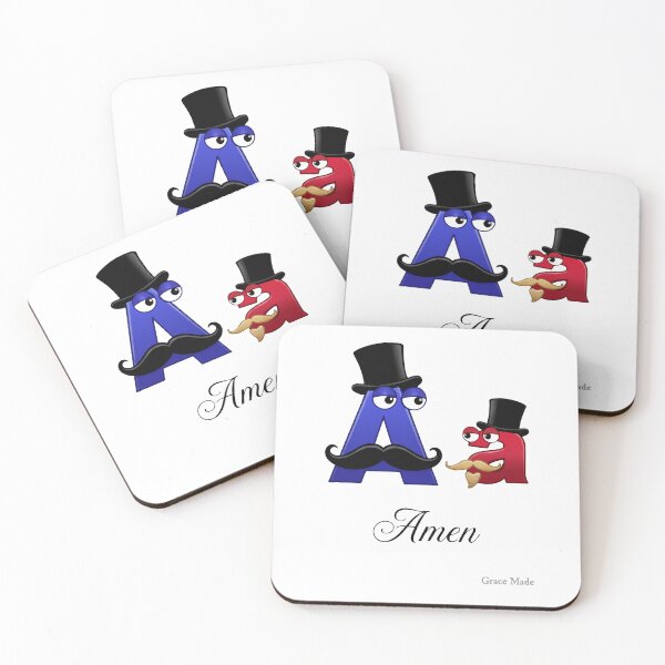 Item preview, A-men (Blue and Red) designed and sold by GraceMadeArt.