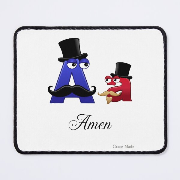 Item preview, A-men (Blue and Red) designed and sold by GraceMadeArt.