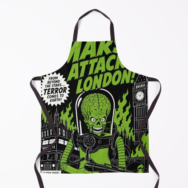 Item preview, MARS ATTACKS LONDON NEON GREEN COMIC PRINT designed and sold by Campbell0395.