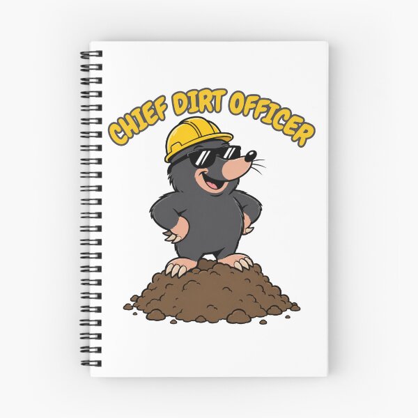 Item preview, Chief Dirt Officer – Funny Gardening Mole Cartoon designed and sold by HumanMess.
