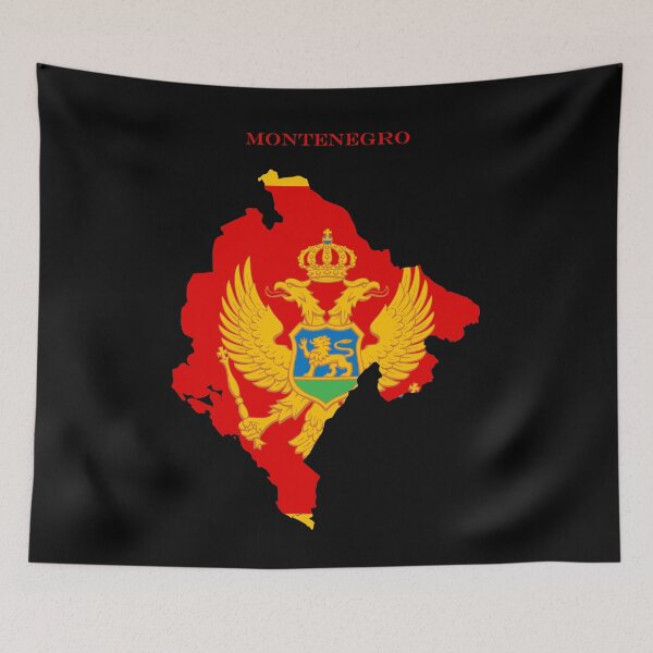 Item preview, Montenegro Map Flag Silhouette Europe Travel Pride Gift designed and sold by NTGUILTY.