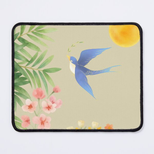 Item preview, Bluebird Moon Garden Watercolor Art designed and sold by ruchikadesigns.