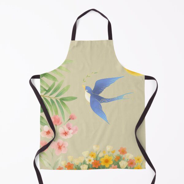 Item preview, Bluebird Moon Garden Watercolor Art designed and sold by ruchikadesigns.