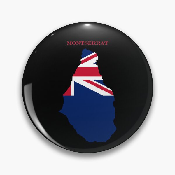 Item preview, Montserrat Map Flag Silhouette Caribbean Travel Pride Gift designed and sold by NTGUILTY.