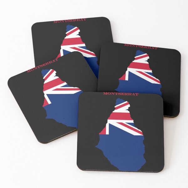 Item preview, Montserrat Map Flag Silhouette Caribbean Travel Pride Gift designed and sold by NTGUILTY.