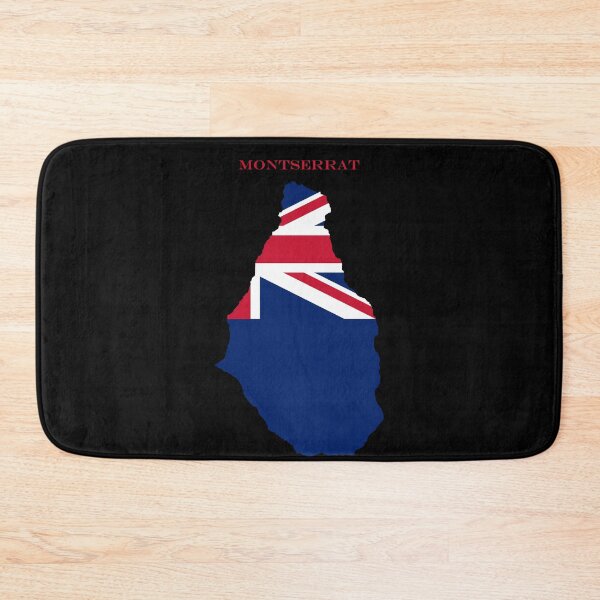 Item preview, Montserrat Map Flag Silhouette Caribbean Travel Pride Gift designed and sold by NTGUILTY.