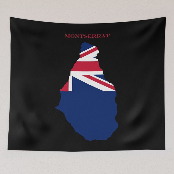 Item preview, Montserrat Map Flag Silhouette Caribbean Travel Pride Gift designed and sold by NTGUILTY.