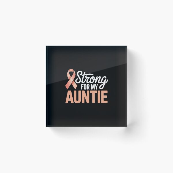 Item preview, Endometrial Cancer Awareness AUNTIE Support Squad Peach Ribbon designed and sold by SapfireStuArt.