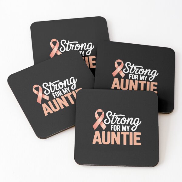 Item preview, Endometrial Cancer Awareness AUNTIE Support Squad Peach Ribbon designed and sold by SapfireStuArt.
