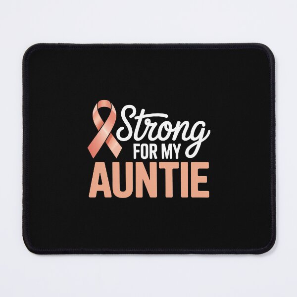 Item preview, Endometrial Cancer Awareness AUNTIE Support Squad Peach Ribbon designed and sold by SapfireStuArt.