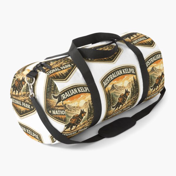 Item preview, Australian Kelpie National Park Vintage Hiking Dog Retro Adventure Badge designed and sold by Globalcitytees.