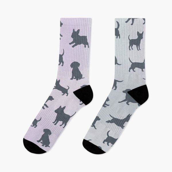 Item preview, Cute Dog Silhouettes Pattern Lavender and Gray Background designed and sold by Owcomm.