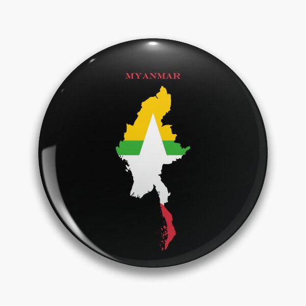 Item preview, Myanmar Map Flag Silhouette Asia Travel Pride Gift designed and sold by NTGUILTY.