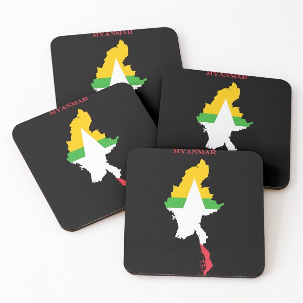Item preview, Myanmar Map Flag Silhouette Asia Travel Pride Gift designed and sold by NTGUILTY.