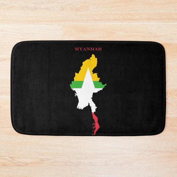 Item preview, Myanmar Map Flag Silhouette Asia Travel Pride Gift designed and sold by NTGUILTY.