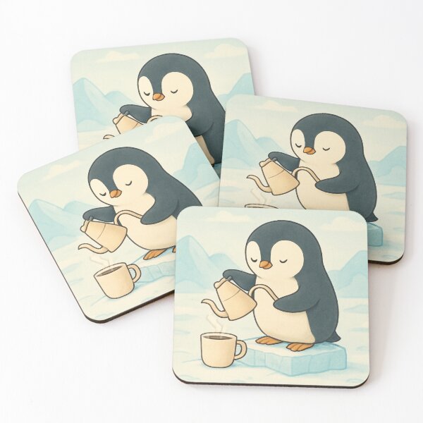 Item preview, Penguin Pour Over Cozy Winter Coffee Design designed and sold by Rufeydesign.