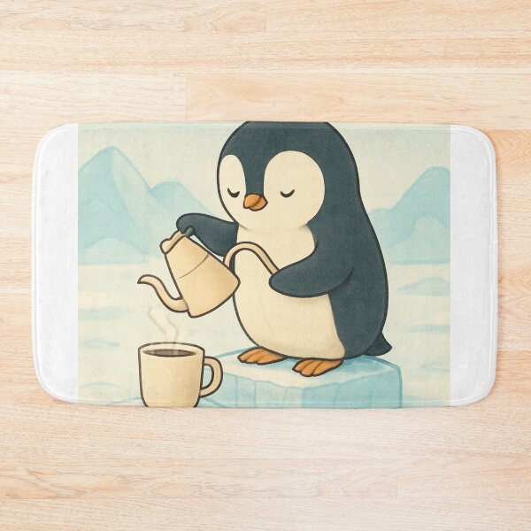 Item preview, Penguin Pour Over Cozy Winter Coffee Design designed and sold by Rufeydesign.