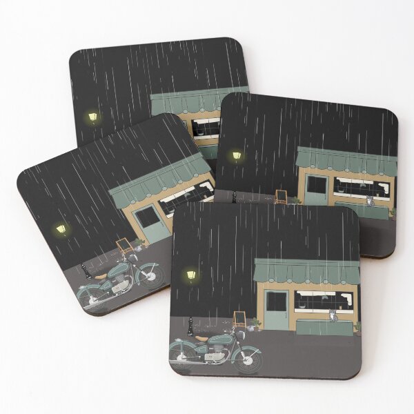 Item preview, Cozy Rainy Lo-Fi Cafe Art designed and sold by ruchikadesigns.