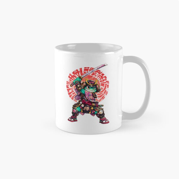 Item preview, Red Sun Samurai Frog - Kawaii Rainbow Japanese Typography Art designed and sold by InkTheFox.