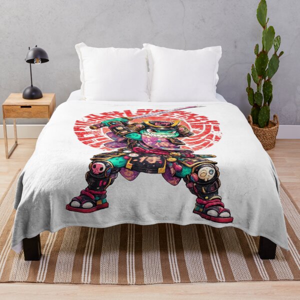 Item preview, Red Sun Samurai Frog - Kawaii Rainbow Japanese Typography Art designed and sold by InkTheFox.