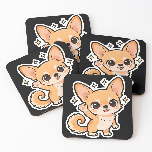 Item preview, Cartoon Chihuahua Waving Sticker Art designed and sold by Paulocdias.