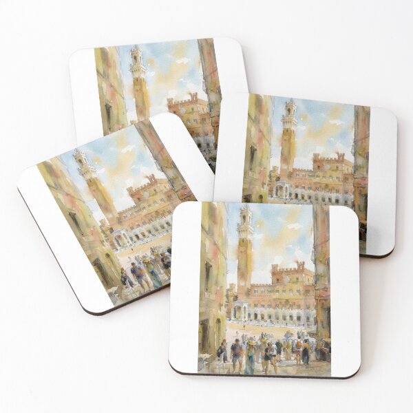 Item preview, Siena Piazza Watercolor designed and sold by caracatita75.