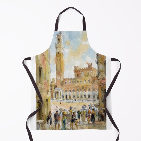 Item preview, Siena Piazza Watercolor designed and sold by caracatita75.