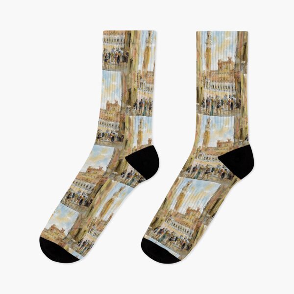 Item preview, Siena Piazza Watercolor designed and sold by caracatita75.