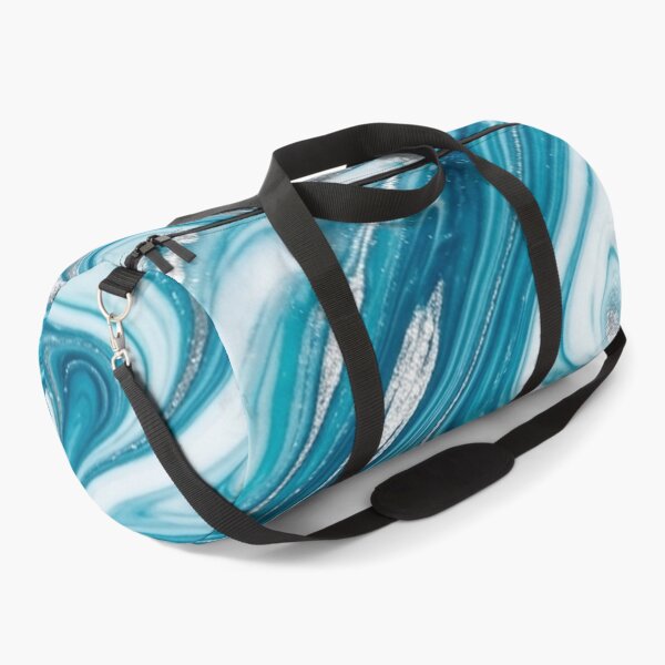 Item preview, Teal Blue and Silver Marble Swirl Pattern designed and sold by Owcomm.