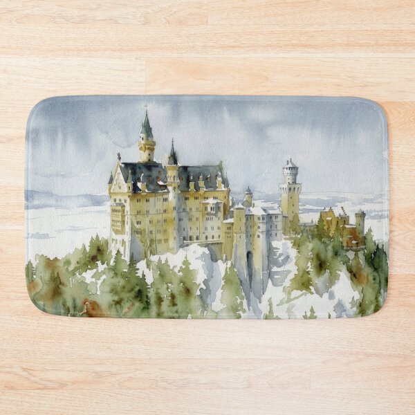Item preview, Neuschwanstein Castle Watercolor designed and sold by caracatita75.