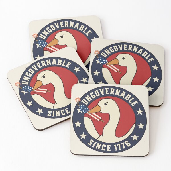 Item preview, Ungovernable Since 1776 Goose, Retro Americana Patriotic Meme Design designed and sold by ValentinaHramov.