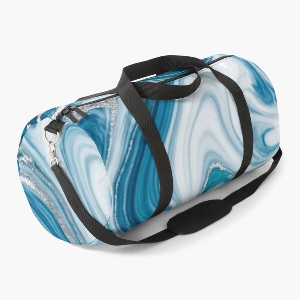 Item preview, Ocean Blue Marble Swirl Pattern with Silver Glitter Accents designed and sold by Owcomm.
