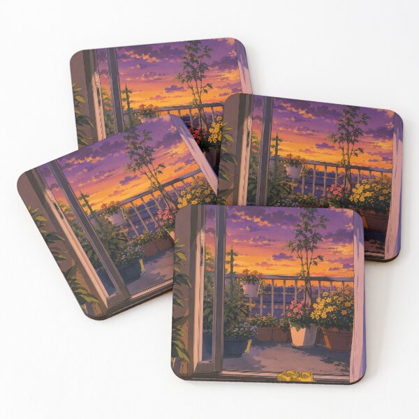 Item preview, Summer Dusk Balcony - Nostalgic Anime Aesthetic designed and sold by bapupa.