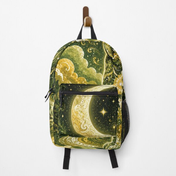 Item preview, Celestial Matcha Moon Cat Paisley Dreamscape designed and sold by Mindworx21.