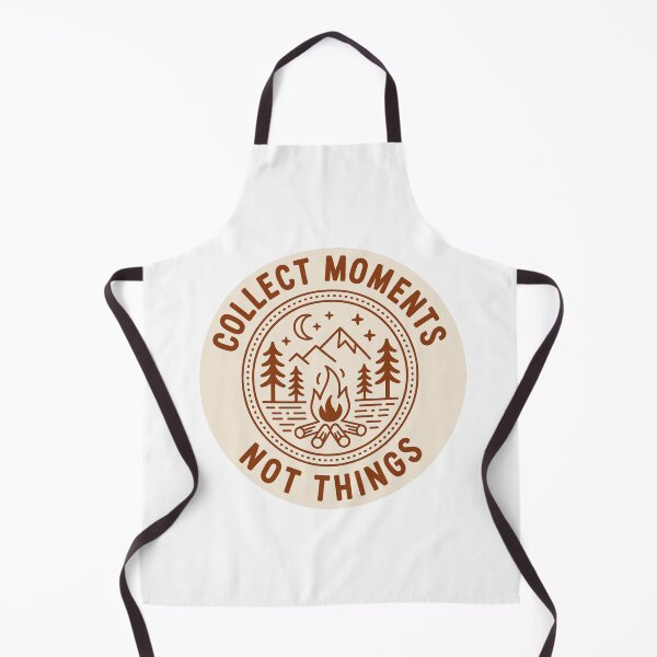 Item preview, Collect moments not things campfire badge rust camping outdoor print designed and sold by icemanphotos.