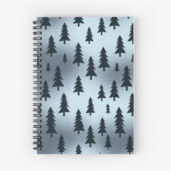 Item preview, Evergreen Forest Silhouette Pattern on Metallic Blue Background designed and sold by Owcomm.