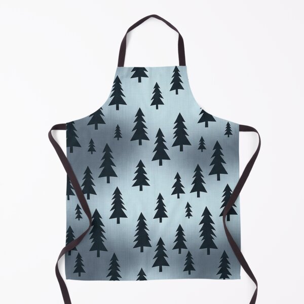 Item preview, Evergreen Forest Silhouette Pattern on Metallic Blue Background designed and sold by Owcomm.