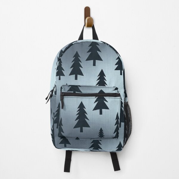 Item preview, Evergreen Forest Silhouette Pattern on Metallic Blue Background designed and sold by Owcomm.