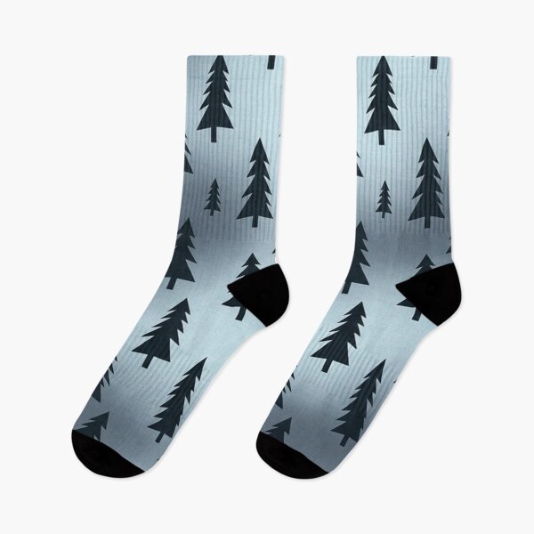 Item preview, Evergreen Forest Silhouette Pattern on Metallic Blue Background designed and sold by Owcomm.