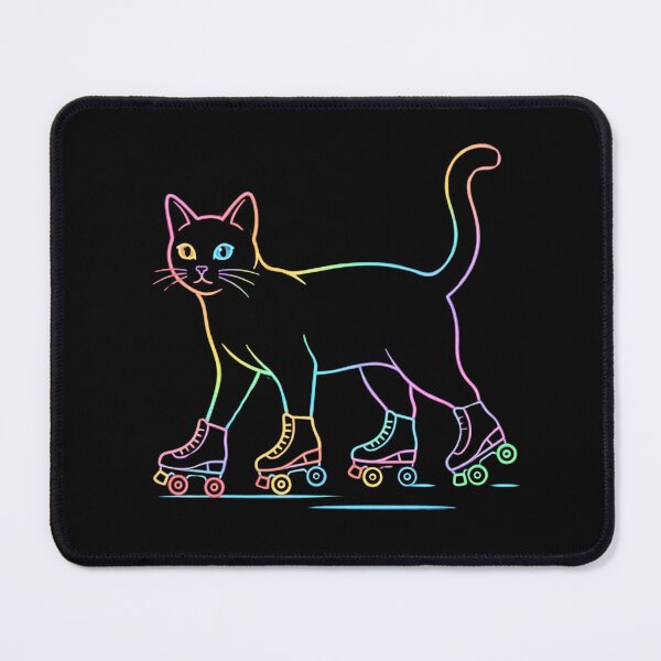Item preview, Neon Roller Skate Cat designed and sold by dudelinart.