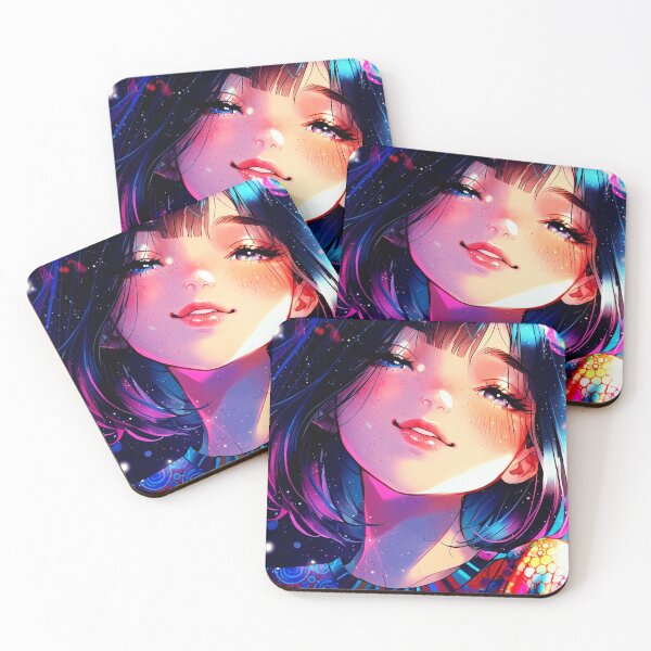 Item preview, Cosmic Rainbow Anime Girl Dreamscape Art designed and sold by IMuDesigner.