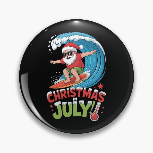 Item preview, Christmas in July Summer Santa Surfing Xmas  designed and sold by SapfireStuArt.