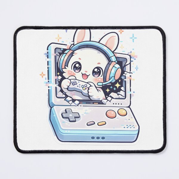 Item preview, Pastel Pixel Gamer Bunny Sticker – Cute Retro Console Kawaii Gaming Art designed and sold by Mahmoud Salah.